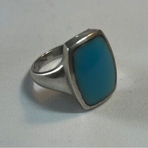 Silver Ring with Blue Stone